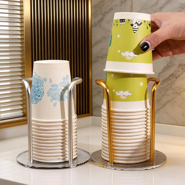 1/4PCS Acrylic Paper Cup Holder Household Disposable Cup Storage Rack Office Kitchen Living Room Counter - product image 2