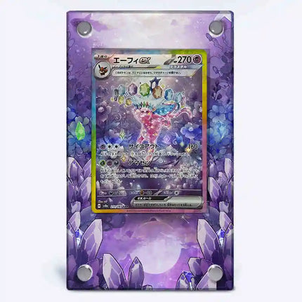 Anime Pokemon Game Collection Card Brick Flareon Eevee Umbreon Sylveon Vaporeon Jolteon Acrylic Card Display Stand Rack