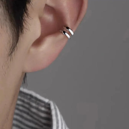 1 PC Korean Punk Stainless Steel No Pierced Pop Ear Clip Earrings for Men Women Trend Jewelry Party Gift