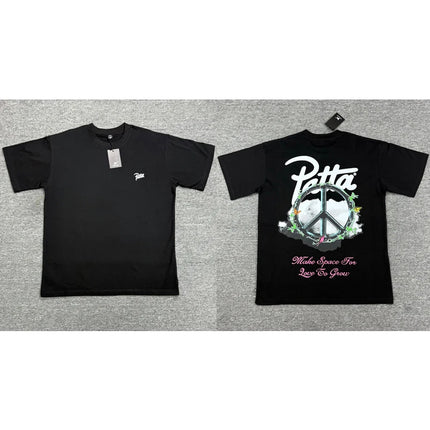 New Patta Tee Short Sleeve Men's Women's Loose Fashion Letter Print Pattern T-shirt High Quality Cotton PATTA Tops