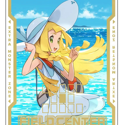 Pokemon Anime Game Card Field Center Cards Tcg Ip Masquerena Cynthia Lillie Reshiram Zekrom Kyurem Acrylic Card Partition Gift
