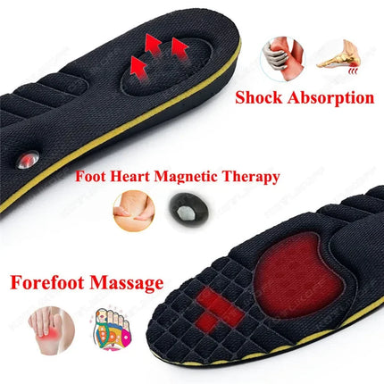 Ultralight Invisible Height Increase Insoles For Men Women Magnet Massage Shoe Heel Insert 2/3/4/5cm Taller Lift Damping Insoles