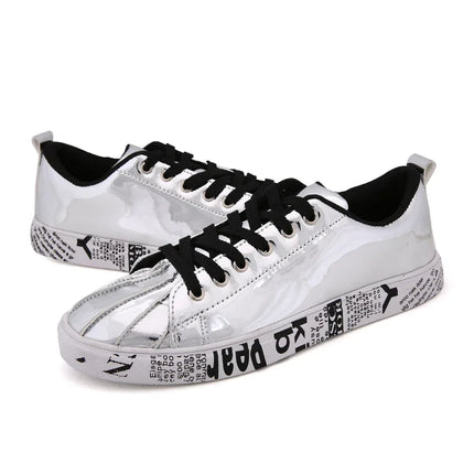 Spring and Summer New Men's Casual Shoes for Men Couple Leather Gold Anti Slip Man Sneakers Lightweight Outdoor Shoe Big Size 46