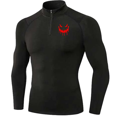 Men's Quick Dry Breathable Quarter Zip Polo Shirts Slim Fit Stretch Short Sleeve Stand Collar Workout Training Sport GYM