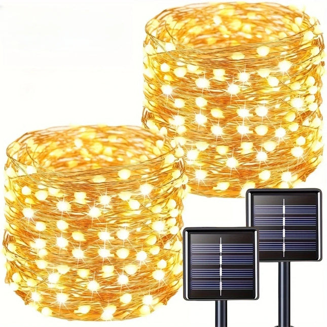 Outdoor LED Solar Fairy String Lights Waterproof Garden Decoration Garland 8Modes Copper Wire Light For - product image 9