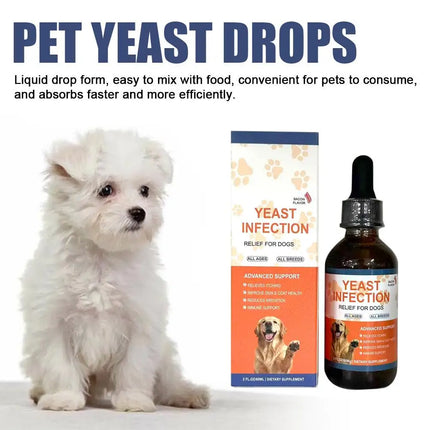 60ml Pet Yeast Drops for Dogs And Cats - Supports Gut Health Nutrient Absorption And Enhances Overall Quality of Life