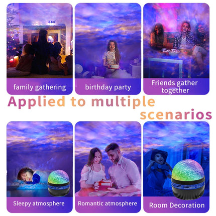 Galaxy Projector RGB Star Projector USB Powered Remote Control Night Light Lamp for Birthday Gifts Holiday Party Room Decoration