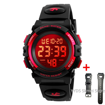 SKMEI 1266 Children's Watches for Boy Girl Color LED Display Digital Alarm Clock Waterproof Sports Kids Wristwatches 1548 Reloj