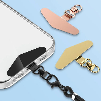 360° Rotation Metal Steel Phone Tether Tab Cell Phone Lanyard Patch Gasket Universal Cellphone Lanyard Safety Connecter Piece
