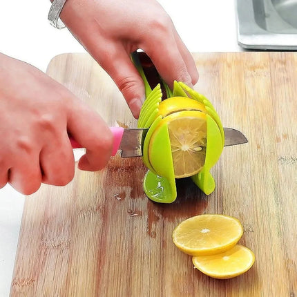 Stainless Steel Kitchen Handheld Orange Lemon Slicer Tomato Cutting Clip Fruit Slicer Onion Slicer Kitchenitem - product imag