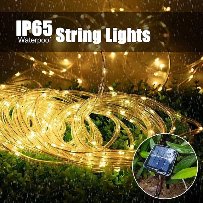 LED Solar Strip Rope Tube Fairy Light Solar Powered Garland String Light Christmas Decor for Outdoor - product image 2