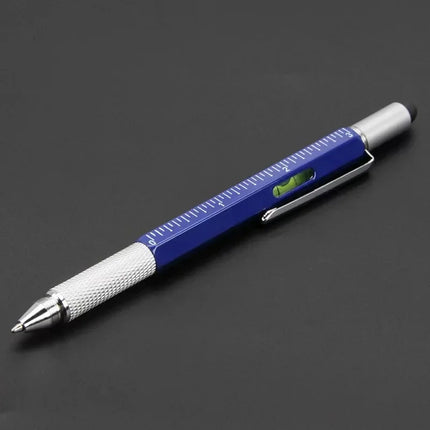7 In 1 Multifunctional Pen Touch Screen Stylus Capacitive Pen With Screwdriver Ruler Levelgauge Refillable - product image fr