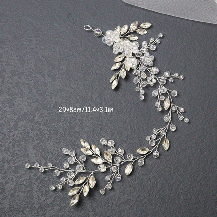 Romantic Bridal Headbands Blue Crystal Hairband Rhinestone Women Headpieces Wedding Accessories for Party Bride Headdress Diadem