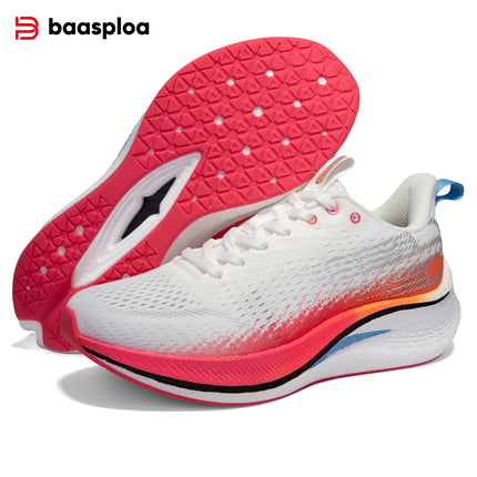 Baasploa Men Running Shoes Professional Training Women Carbon Plate Mesh Breathable Sneakers Male Lightweight Unisex Sport Shoes