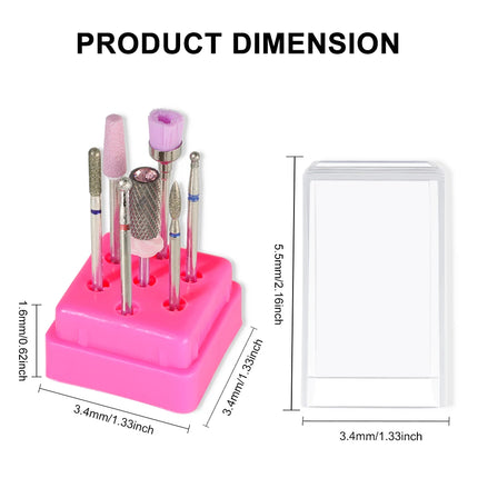 7 Pcs Tungsten Carbide Ceramic Nail Drill Bits For Manicure Removing Gel Varnish Nail Drill Bit Kits Accessories Engraving Tools