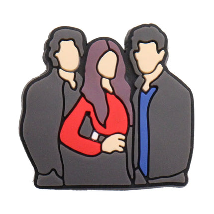 Single Sale 1pcs PVC Social Woker Epic Man Don't Be An Idiot Assistant Friends False Office Shoe Charms Accessories Decorations 