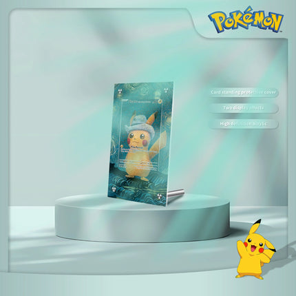 Pokemon Card Brick Photo Frame Van Gogh Museum Pikachu Charizard Acrylic Card Brick Photo Frame PTCG Gift Toy Not Include Cards