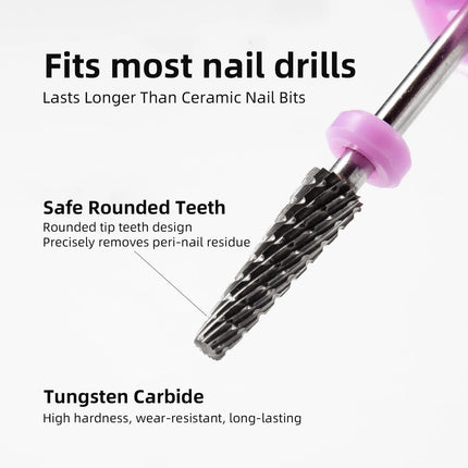Tungsten Carbide Nail Drill Bits M/XC Mini Electric File Bit Remove Acrylic Gel Cuticle Care Seam Buffing Manicure Pedicure Tool