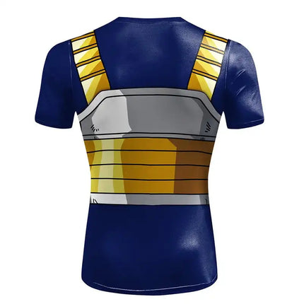 Dragon Ball Z Vegeta Saiyan Armor 3D Printed T-Shirt Men's Casual Short Sleeve Anime Cosplay Tee Summer Children's T-shirt