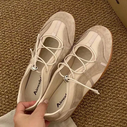 Ballet Style Sport Shoes Women's Spring Summer Mary Jane Flat Heel Comfortable Breathable Casual Fashion Sneakers