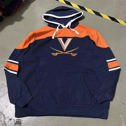 NCAA Embroidered American Casual Dance Basketball Hoodie Loose Vintage Sweatshirt Youth Winter Fashion Streetwear