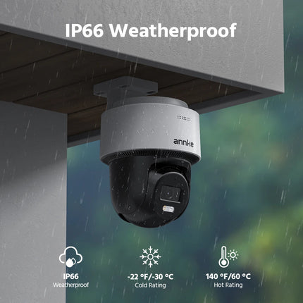 ANNKE CPT800 4K 8MP PT PoE Camera with 2-Way-Audio, 345° Pan 80°Tilt IP Security Cam for Outdoor Surveillance, Auto-Tracking Lite, AI Human Detection, Smart Dual Light (Not PTZ)