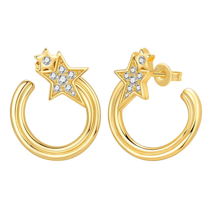 Orstarry S925 Sterling Silver 18k Gold Classic Knot Stud Earrings For Lady S925 Jewelry Party Anniversary Trendy Gifts