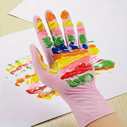 Pink Nitrile Disposable Gloves for Household Cleaning Working Kitchen Gardening Dishwashing Latex Free Nail Salon Tattoo Gloves