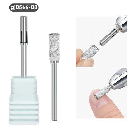50Pc 3.1mm Mini Nail Sanding Bands 120# 80# 240# Cuticle Polishing Sand Ring Stainless Steel Nail Drill Bit Gel Remove Tools Set