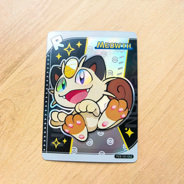 Holographic 59Pcs Chibi PokeBaBy Cute DIY Card Pokemon Shiny 1996 Q151 Anime Version Classical Collection Cards Gengar Charizard
