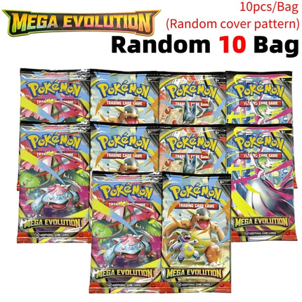 2026 New Pokemon Cards 9+1 Per Pack TCG Mega Evolution Phantasmal Flames Booster Box, English Trading Card Game Collection Set