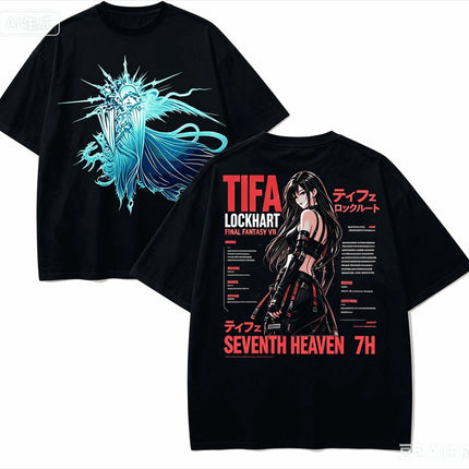 Final Fantasy Anime Lover T-shirt Harajuku Cotton New Model High Street Retro Fashion Oversized Unisex hot product Classic soft