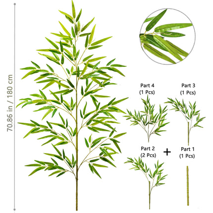 Artificial Green Bamboo Leaf Branches - image 24