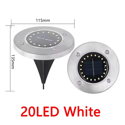 1/4/8Pcs Solar Lights Outdoor 8/20LEDs Disk Underground Lamp Spotlight Buried Solar Light for Home Garden Lawn Yard Decoration