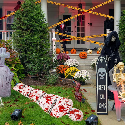 Halloween Horror Simulation Fake Dead Body Prop Inflatable Body Indoor Outdoor Yard Garden Haunted House DIY Decor Supplies