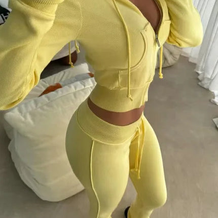 Y2K Leopard Print Fashion Knitted Sportswear Two-Piece Set Women's Casual Fit Yoga Sexy Slim High Waist Casual Sports Pants