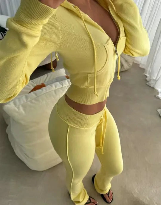 Y2K Leoparden-Strickmode Sportswear Zweiteiler Damen Freizeit Yoga Sexy Slim High Waist Freizeithose