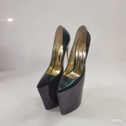 New Style Crossdresser Stiletto Sexy 30cm Ultra Thin High Heels Pointed Toe Shoes Woman Waterproof 12 Inches Pumps Zapatos Mujer