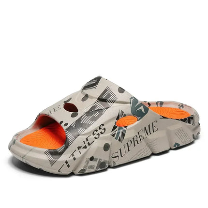 Original New Style Slippers Men's Sandals Summer Fashion Thick Bottom Anti-slip Slip-on Flip Flops Camouflage Beach Slides Shoes