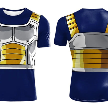Dragon Ball Z Vegeta Saiyan Armor 3D Printed T-Shirt Men's Casual Short Sleeve Anime Cosplay Tee Summer Children's T-shirt