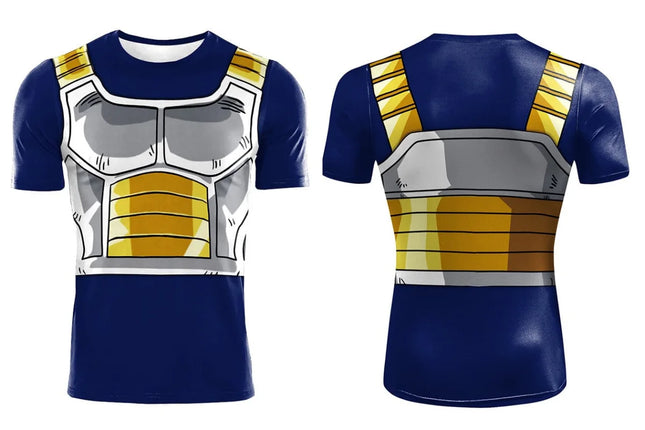 Dragon Ball Z Vegeta Saiyan Armor 3D Printed T-Shirt Men's Casual Short Sleeve Anime Cosplay Tee Summer Children's T-shirt