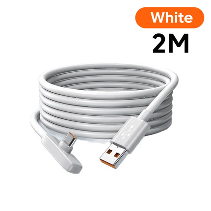 100W USB to USB-C Fast Charging 90° Elbow Data Cable PD USB-C Super Charging Game Cable for Samsung S23 S22 Huawei - product