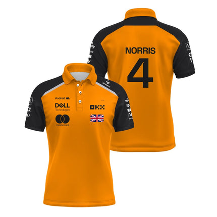 2026 New Men's Norris 1 Racing Team Polo Shirt Oscar Piastri 81 Driver Sports Breathable T-Shirt Daily Casual Plus Size Polo 6XL