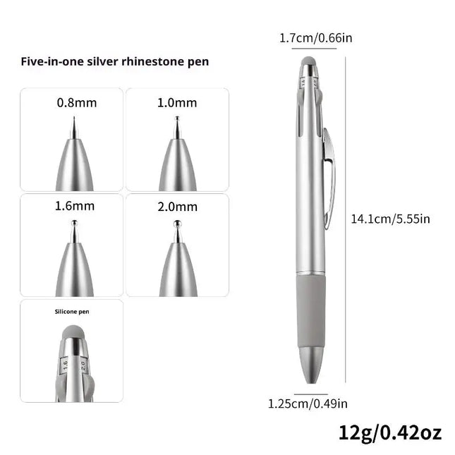 〔YS1〕4in1 Nail Dotting Pen Nail Art Dotting Tools In Ballpoint Pen Design Nail Art Tip Dot Paint Manicure Kit