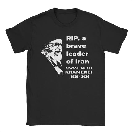 Graphic Printing We Love You Ayatollah RIP 1939-2026 IRAN Ali Khamenei  T Shirt For Unisex  Cotton Tee Shirt Short Sleeve Tops
