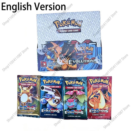 360pcs Pokemon Cards Evolutions Battle Style Booster Box Trading Card Game TCG Children Collectible Pokemon Cards Toy