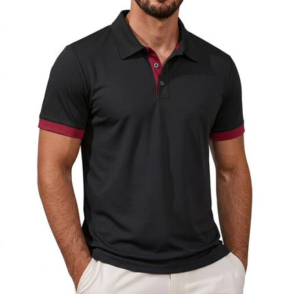 New Short Sleeve Polo Shirt Summer Lapel Shirts Hawaiian Shirts Fitness Sport T-shirts for Men Gym Man Solid Thin Work Shirts