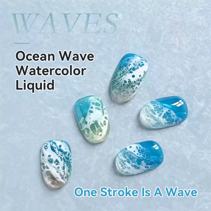 10ml White Bubble Ocean Wave Gel Nail Polish White Blooming Wave Nail Gel Stroke White Watercolor Liquid Nail Gel Polish DIY D#7