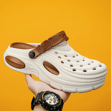 Plus Size 47 Summer Men Sandals Clogs Outdoor Garden Clogs Hole Shoes Male Casual Shoes Water Shoes Comfort Home Soft Slippers
