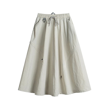 Outdoor Fashion Quick Dry Drawstring Skirt Women City Hiking Streetwear Loose Casual Sport  Y2k Track Cargo Skirts Pants